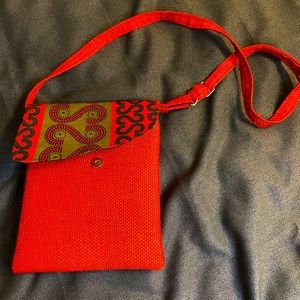 Festival African orange crossover bag .. great for festivals!